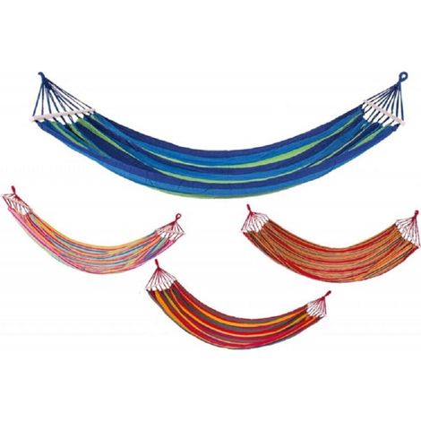 Hamac avec support en bois 100x200 cm Jardin 280 g. 4 couleurs 6099183