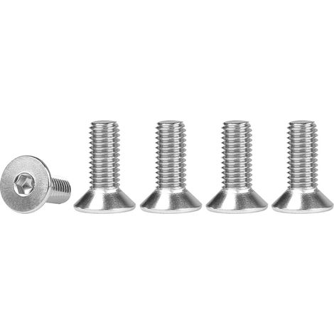 Vis à Tête Fraisée M4x12mm, 50 Pièces Vis Boulon 304 Inox, Vis Hexagonales Acier Inoxydable A2 V2A Filetage, Métrique Cylindrique Avec Six Pans Creux Vis (DIN7991/ISO10642) (1/5)