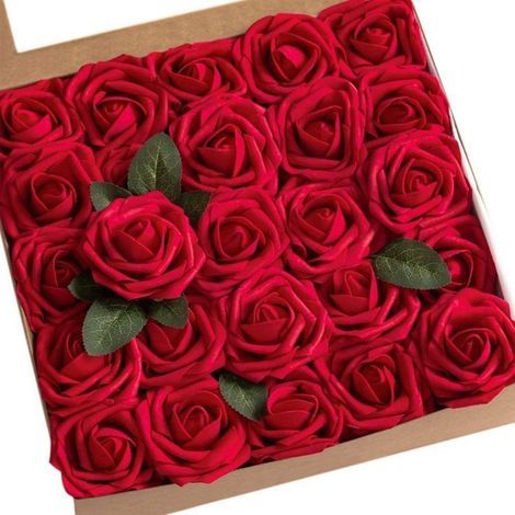 Roses Fleurs Mousse Roses Mousse Roses Fleurs Artificielles Têtes De Roses Fausses Roses Artificielles DIY Bouquets De Mariage D-Ywey