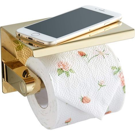 Porte-papier toilette mural en acier inoxydable 304 pour décoration d'Hôtel (doré) (1/5)