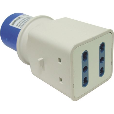 Reer ADATTATORE INDUSTRIALE CEE spina industriale/2 prese bipasso 2P+T 10.00 pz