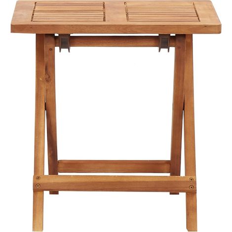 Table de jardin pliable Table d'appoint, Table de Balcon, 40x40x40 cm Bois d'acacia massif OIB1652E (1/5)