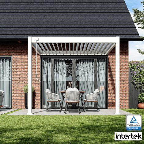 Pergola Bioclimatique Ombréa VS 3x3M adossée – Blanc (Version2