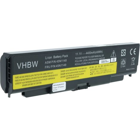 vhbw Akku kompatibel mit Lenovo ThinkPad L440 20AS000SUS, L440 20AS000U, L440 20AS, L440 20AS0003US, L440 20AS000S Notebook (4400 mAh, 11,1 V, Li-Ion) (1/5)