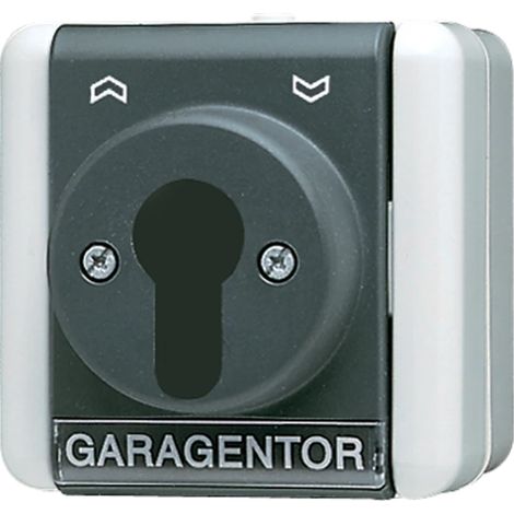 Jung Interruptor de llave, conmutador inversor universal, 1 polo, IP 44, WG 800 806.18 W
