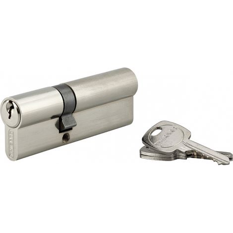 Cylindre de serrure double entrée STD UNIKEY (achetez-en plusieurs, ouvrez avec la même clé), 35x55mm, 3 clés, nickelé - THIRARD (1/5)
