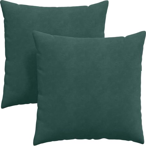 Maison Exclusive - Sofakissen 2 Stück Dunkelgrün 80 x 80 cm Cords