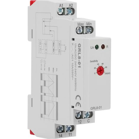 Contrôleur d'eau de relais de contrôle de niveau de liquide GRL8-01 10A AC/DC 24V-240V