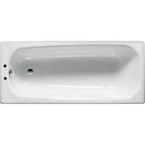 Roca – Baignoire simple 140x70cm en acier émaillé blanc – Installation encastrée – Capacité de rétention de chaleur – Vidage 55mm (1/3)