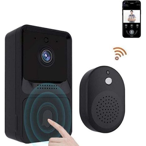 ZVD Smart Wifi sans fil sonnette caméra à distance visiophone interphone sonnette vidéo sonnette sans fil sonnette maison HD Vision nocturne (1/4)