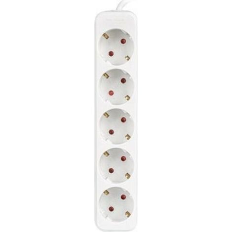 Multipresa 5 Prese Schuko Lanberg 2500 W 3 m Bianco