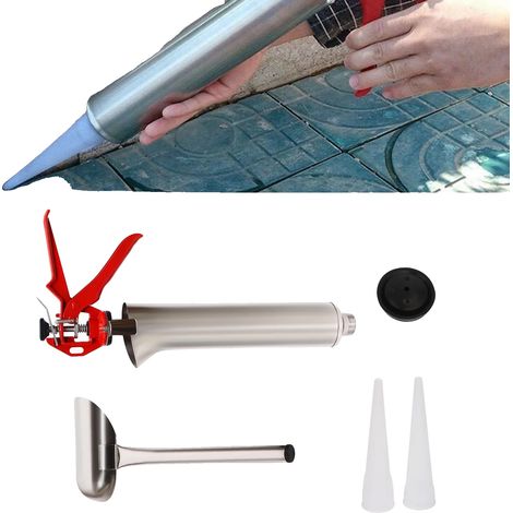 Pistola de coser para paredes de cemento, acero inoxidable, 51 cm de largo, 6,2 cm de diámetro, 1,1 kg de peso, cuerpo de aluminio. (1/5)