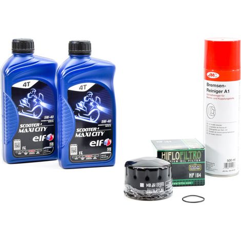Kit Entretien Vidange Standard pour PIAGGIO MP3 400 de 2007 à 2013 - ELF SCOOTER 4 MAXI CITY 5w40 2L