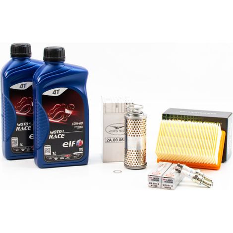 Kit Révision Filtres Bougies pour MOTO GUZZI V7 850 de 2021 à 2024 - ELF MOTO 4 RACE 10w60 2L