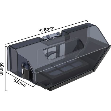 Accessoires compatibles pour l'aspirateur robot Ecovacs T50 (T50PRO/S/MAX) : bac à poussière, poubelle et boîte de collecte de poussière. (1/4)