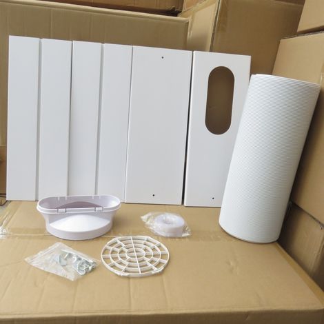 Kit d'accessoires pour plaque d'étanchéité de climatiseur portable, déflecteur de fenêtre, longueur réglable de 43 à 220 cm, interface multifonctionnelle