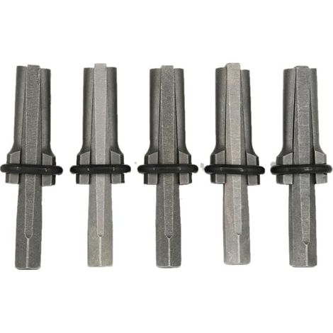 Lot de 5 cales de cheville à main 16 mm, résistantes, fendeur manuel de pierre pour sculpteur, trottoir, démolition, rénovation de maison - Noir (1/5)