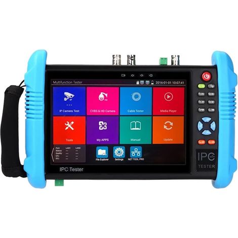 Testeur de caméra de sécurité CCTV Testeur de vidéosurveillance 7 Pouces, testeur de vidéosurveillance 4K, Sortie POE, Test WiFi/Sortie DC12V Testeur de vidéosurveillance Portable (1/5)