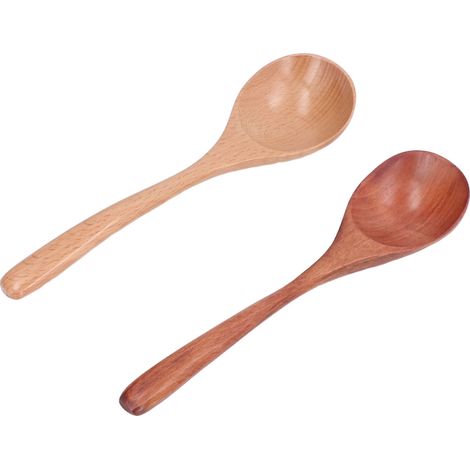 Cuillère à Soupe en Bois Style Japonais - Grande Cuillère pour Riz - 2 Pièces pour Cuisine Restaurant (1/5)