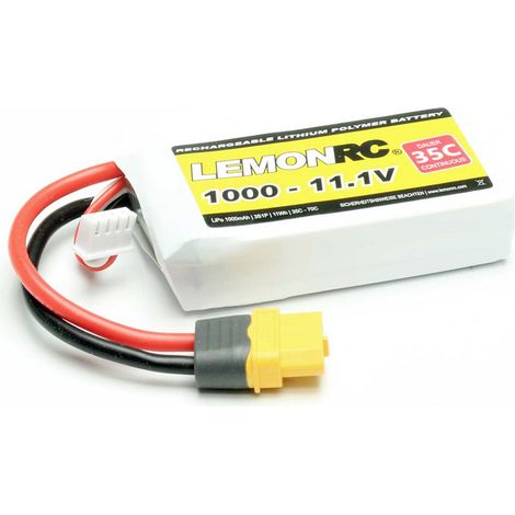 LemonRC Modellbau-Akkupack (LiPo) 11.1 V 1000 mAh Zellen-Zahl: 3 35 C Softcase XT60