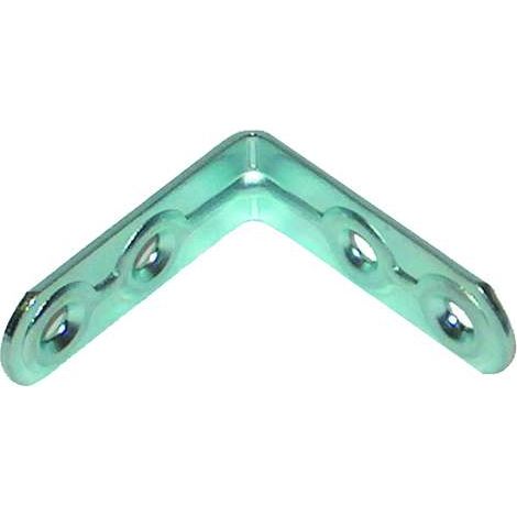 MASIDEF - 4 PEZZI - LASTRINA DI GIUNZIONE STONDATA AD ANGOLO 40X40MM - FINITURA ZINCATA (1/2)