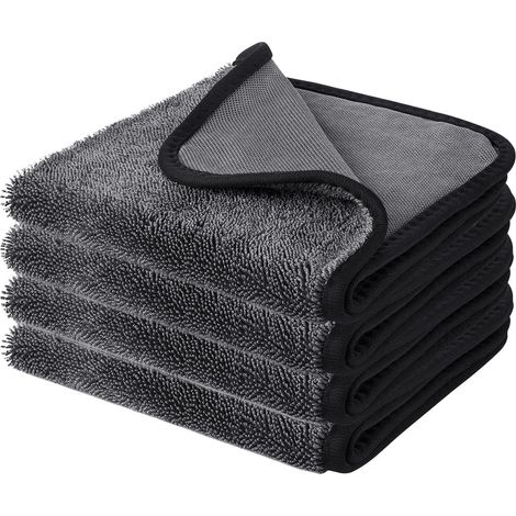 Shiny Bath Trockentuch, 4 pièces 40x60cm serviette séchage rapide XXL douche salle de bain absorption eau (1/4)