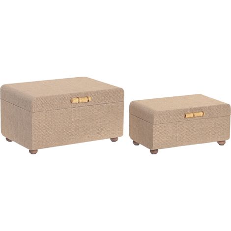 Caja Madera Fibra 30X20X16,5 Natural (1/4)