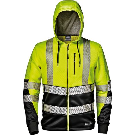 SIR SAFETY SYSTEM ARROW Sweat-shirt de travail haute visibilité noir et jaune Taille XL