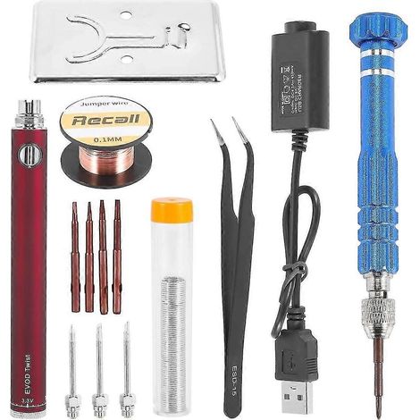 Fer à souder sans fil 5V 15W alimenté par batterie avec charge USB. (1/5)