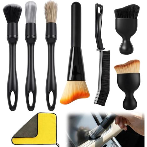 9 Pièces Kit De Nettoyage Voiture Pinceau Detailing Auto (1/5)