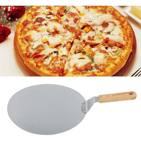 Outils de pâtisserie Pelle à pizza et à gâteau en acier inoxydable, idéale pour la cuisson et le transport en toute sécurité. (1/5)