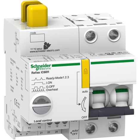 Disjoncteur 16A 2P courbe B à commande intégrée interface Ti24 REFLEX IC60H Acti9 SCHNEIDER ELECTRIC A9C64216 (1/4)