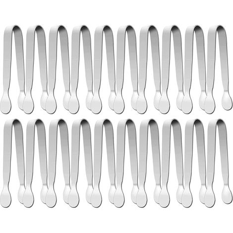 Lot de 20 Pinces à Sucre, Acier Inoxydable, 10,2 cm, Pour Thé, Café, Buffet
