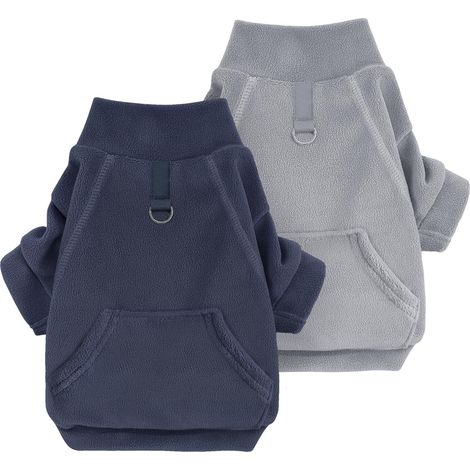 Pull polaire pour chien et chat avec anneau en D pour laisse chandail chaud hiver pour animaux de compagnie (1/5)