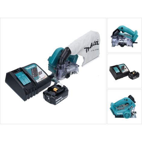 Makita DCC 500 RF1 Sega circolare a batteria 125 mm Brushless 18 V + 1x Batteria 3,0 Ah + Caricabatterie