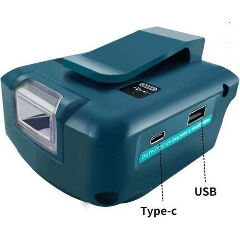 Pour les modèles Makita avec Type-C, alimentation par onduleur, onduleur à batterie pratique à 3 modes de luminosité avec boucle de ceinture de camping (1/5)