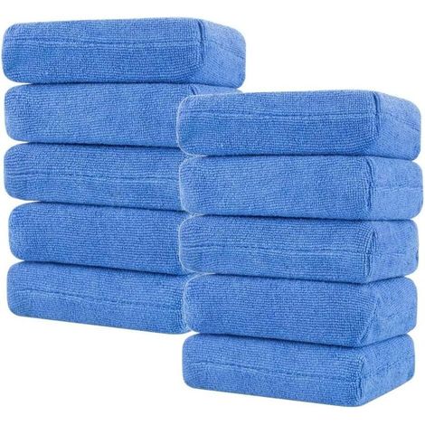 CSPARKV 10 Pcs Éponge de Nettoyage en Microfibre, Polonais Mousse Éponge Applicateur Voiture Tampon Applicateur en Mousse pour Un véhicule Propre beauté (1/5)