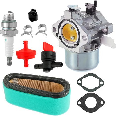 Kit carburateur pour 286702 286707 289702 289707 Joint de carburateur + Filtre à air + Préfiltre + Bougie d'allumage Pièces de rechange Kit d'outils de remplacement
