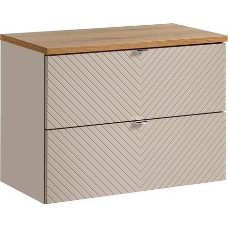 Mueble bajo lavabo 80cm encimera Manoa Cachemira y madera (1/4)