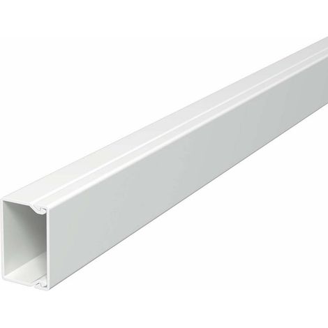 OBO Bettermann Goulotte murale et de plafond avec perforation de fond 40x40x2000 Polychlorure de vinyle gris clair RAL 7035, 6027016 (1/2)
