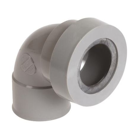 Coude PVC 87° joint lèvre F 40 Nicoll -NF-  Le lot de 10