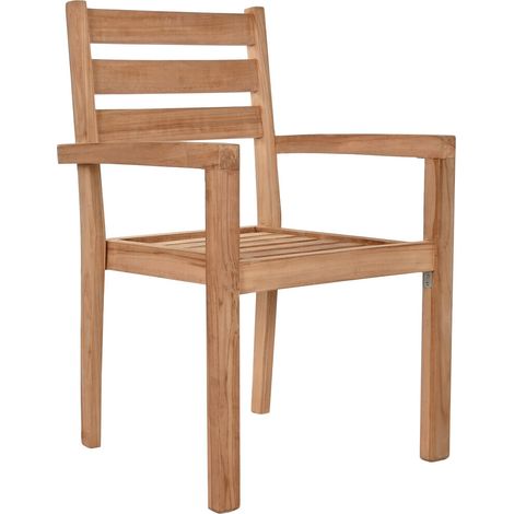 Silla Teca 61X52X90 Apilable Natural Marron (1/5)
