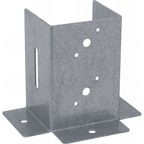 Pied de poteau ouvert galvanisé à visser - 71 x 150 x 2 mm (1/4)