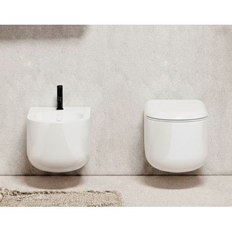 Sanitari Petra sospesi cm 53 vortice con sedile slim softclose di