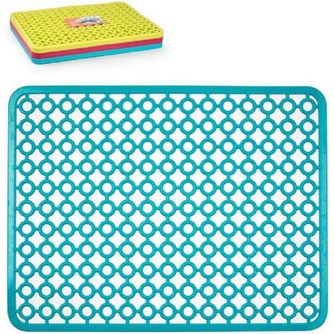TrAdE Shop Traesio - Tappeto Tappetino Per Lavello In Plastica Rettangolare Cucina Colorati 11920 -
