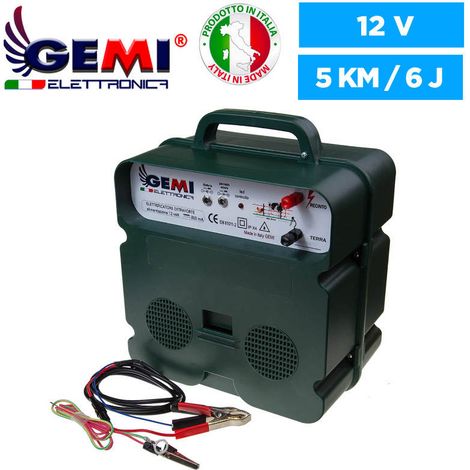Komplettes Kit Für Den Weidezaun : 1 x Weidezaungerät Doppelstromversorgung 12V (Batterie) / 220 / 230 V Bis 5 Km Elektrozaun B12/2 + 1 x Weidezaunlitze 500 Mt 6 mm² + 100 St. Isolatoren Holzpfählen (1/3)