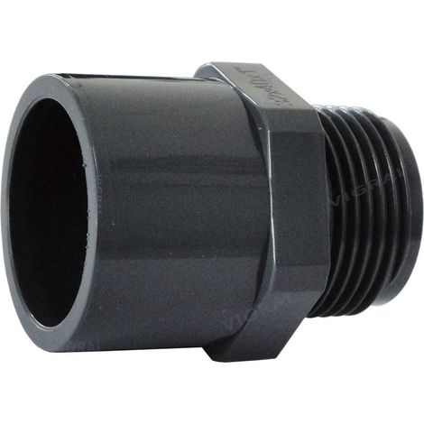 Raccord adhésif en PVC - 50 mm - Raccord en T - Raccord de jonction en PVC - 63/50 mm x 1" 1/2