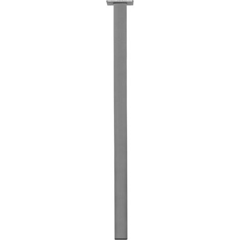 Pata de mesa cuadrada de acero inoxidable cepillado - Plateada - 40 x 40 x 720 (1/4)