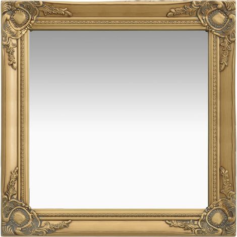 vidaXL Specchio da Parete Stile Barocco 60x60 cm Oro