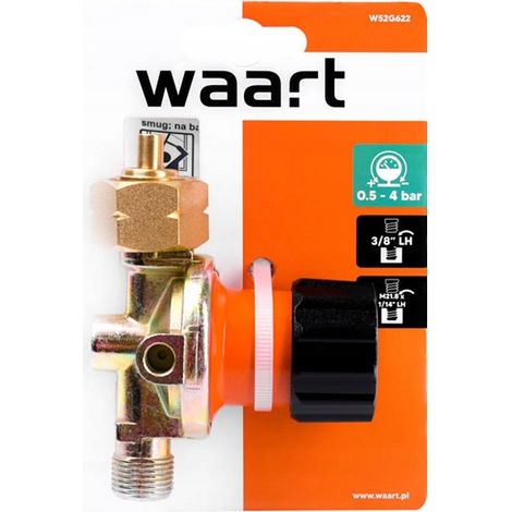 Waart Propan-/Butangasregler, einstellbar 0,5-4 BAR W52G622 (1/3)